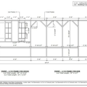Blueprint for house and run frame