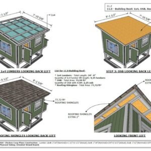 Construction steps for a small building.