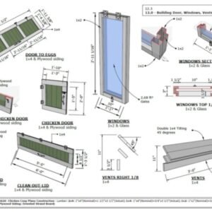 Blueprint for building chicken coop components.